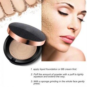 Polvere cosmetica cosmetica personalizzata in polvere pressata compatta